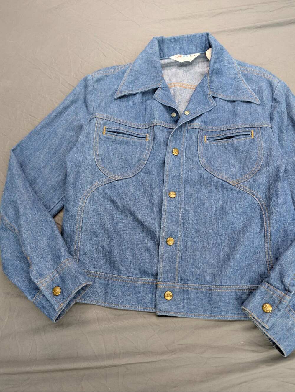 Lee Set Vintage 70s Denim Jacket USA 100 Cotton Blue 20.5